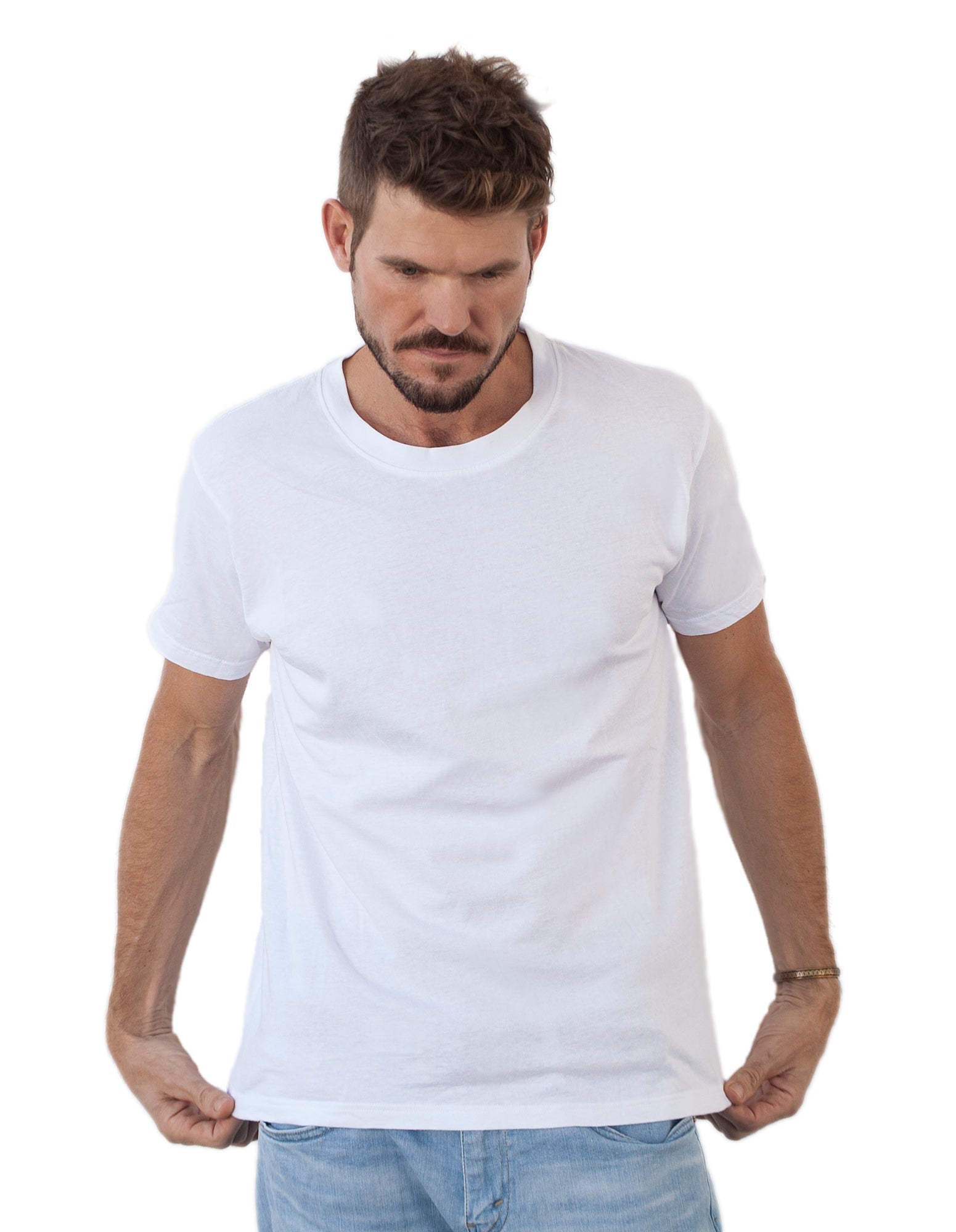 Organic Cotton, Men's, Classic Tee, White-The Road-stride