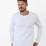 Organic Cotton, Men's, Long Sleeve, White-The Road-stride