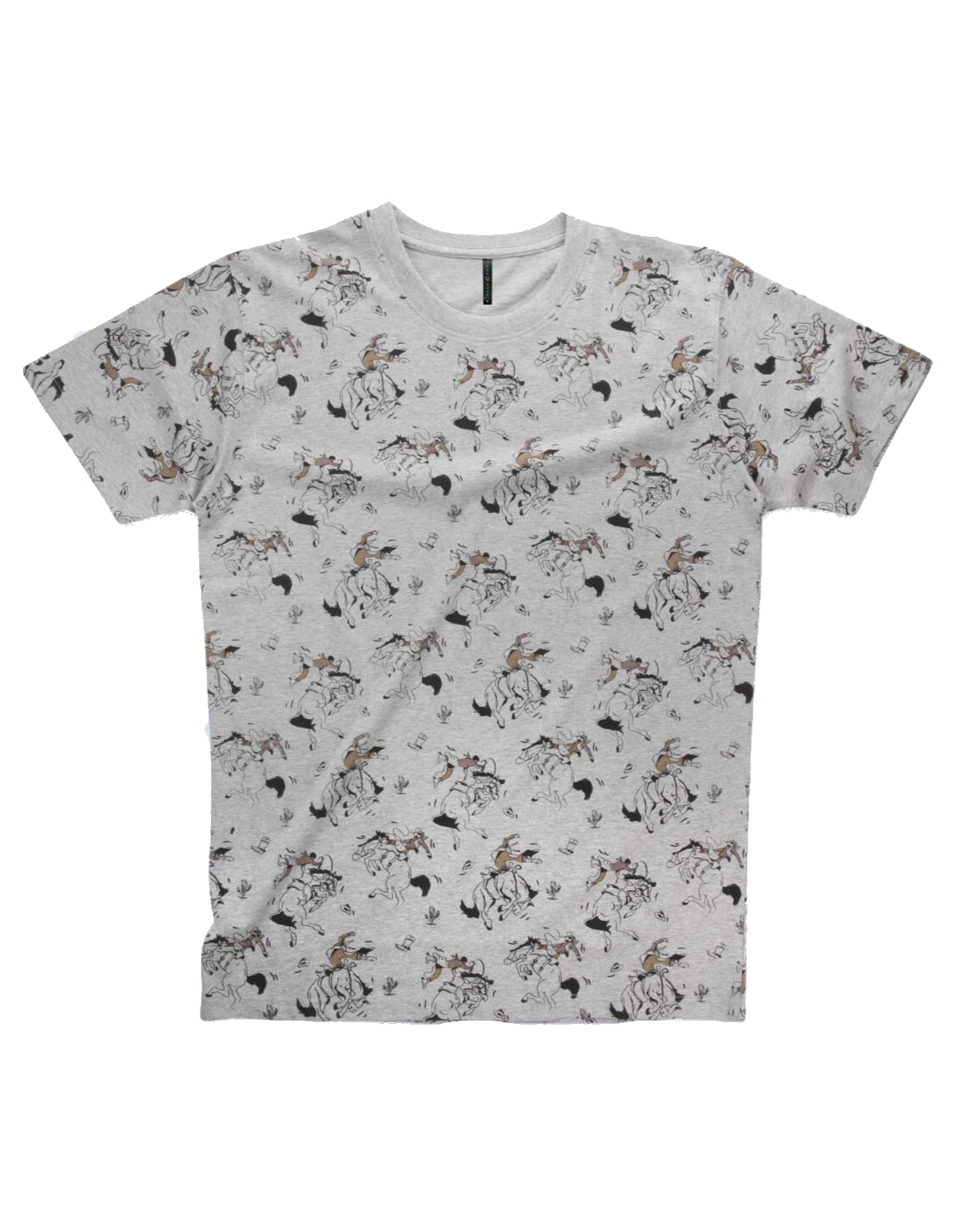 Organic Cotton, Men's, patterned, Gin Mill Cowboy Tee-The Road-stride