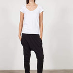 ORGANIC COTTON SLOUCH PANT - BLACK-Tluxe-stride