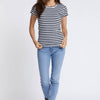 Organic Cotton, Women's, Classico Tee, Stripe-The Road-stride