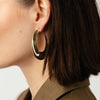Ovale Concave Hoop Earrings-ALKAM-stride