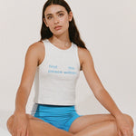 Peace Racer Singlet - Natural/Azure Blue-Pinky & Kamal-stride