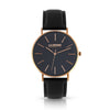 PINEAPPLE LEATHER ROSE GOLD WITH BLACK STRAP I TIERRA 40 MM-La Enviro-stride