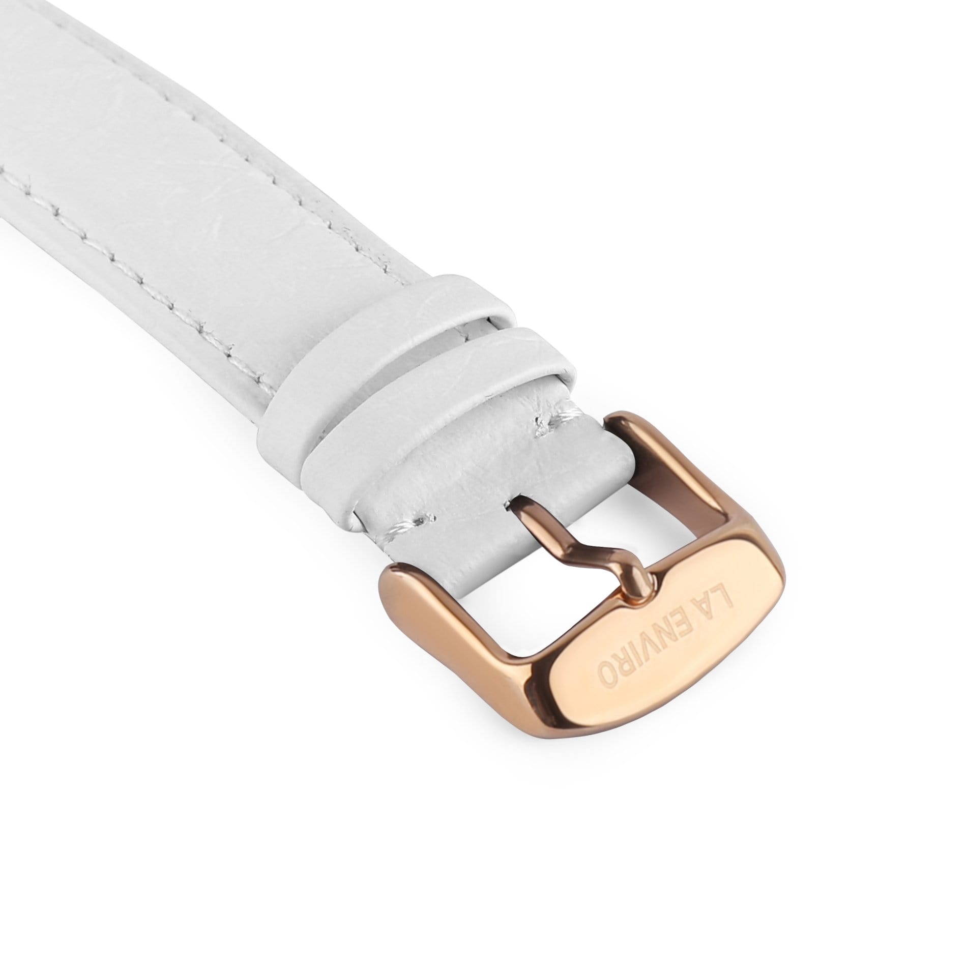 PINEAPPLE LEATHER ROSE GOLD WITH WHITE STRAP I TIERRA 40 MM-La Enviro-stride
