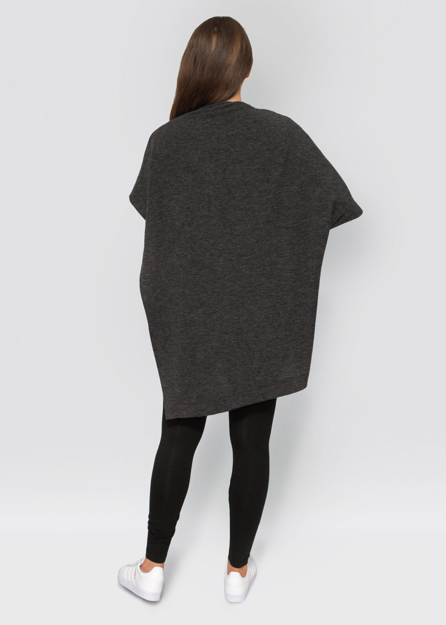 poncho - charcoal-Úton Maternity-stride