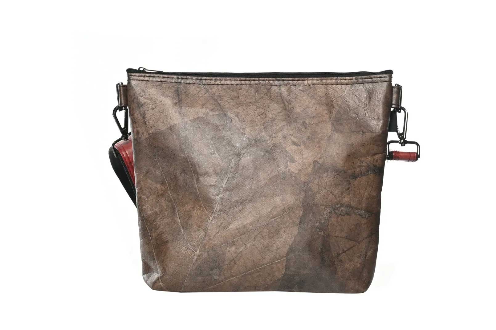 Red & Brown Unisex Messenger Bag-Karuna Dawn-stride