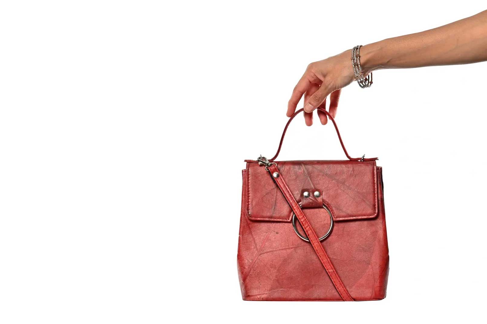 Red Handbag-Karuna Dawn-stride