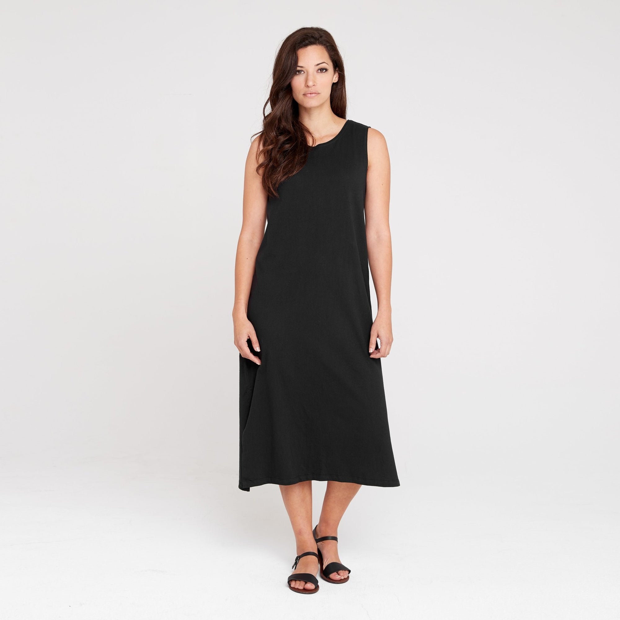 Relaxed Tank Dress | Black-Dorsu-stride