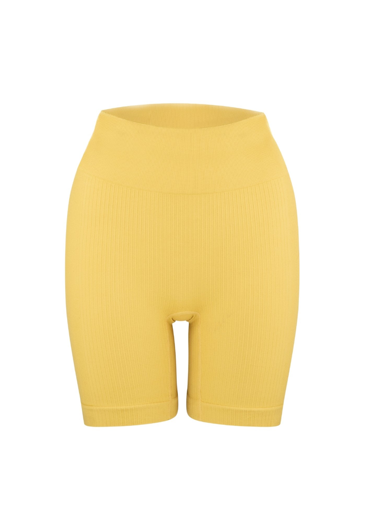 Ribbed Midi Short - Lemon Peel-Pinky & Kamal-stride