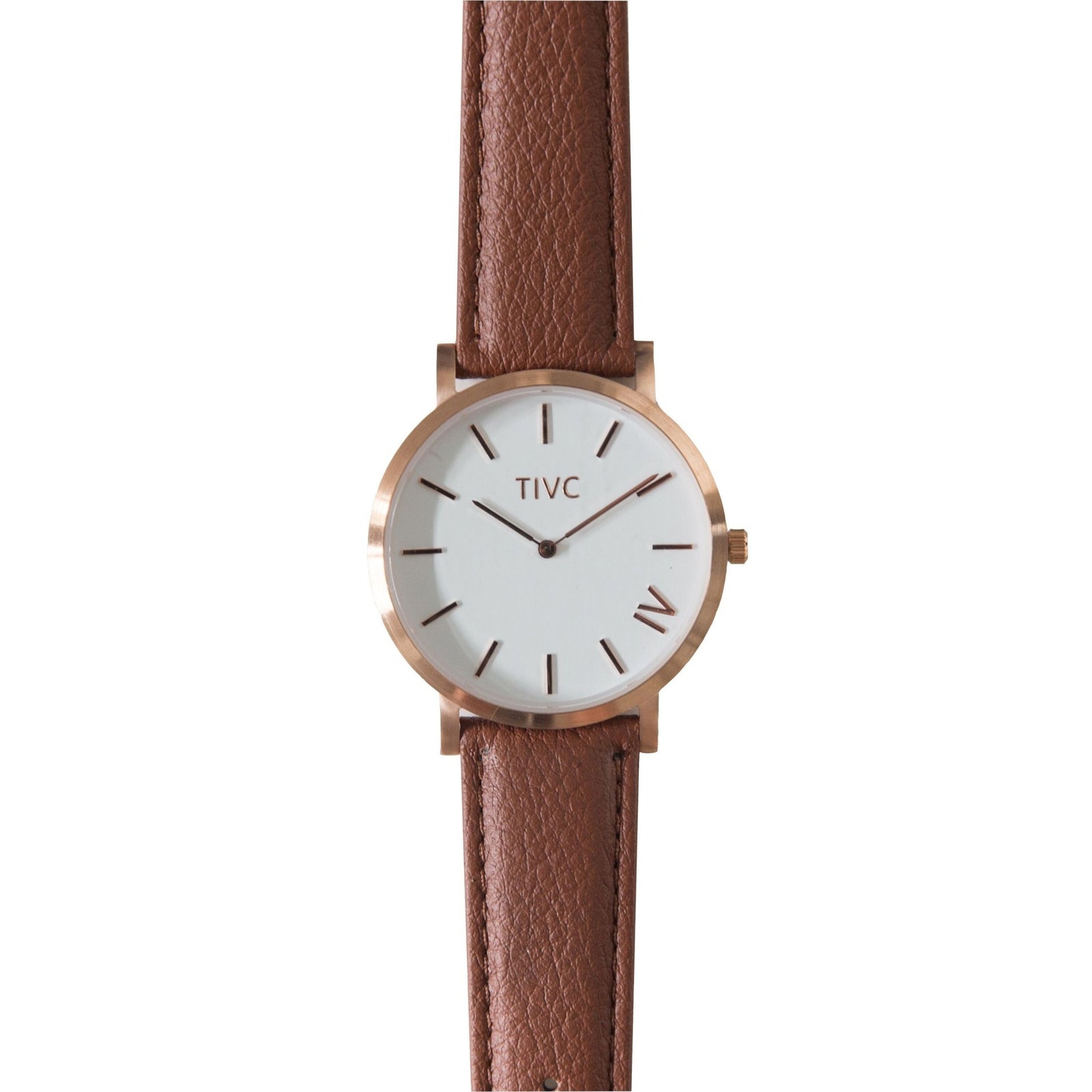 Rose Gold | Tan Stitched Band-Time IV Change-stride