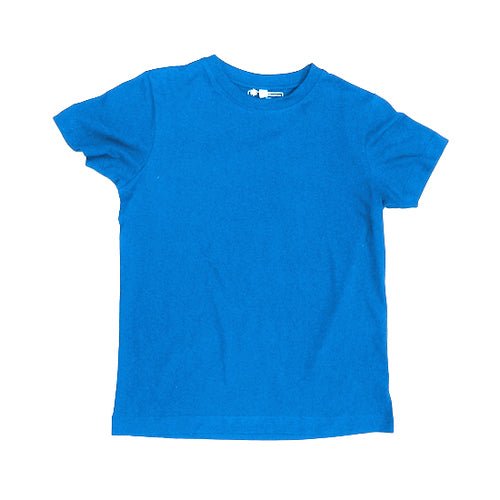 Round Neck T-Shirt, Kids Blue Marle-Etiko-stride