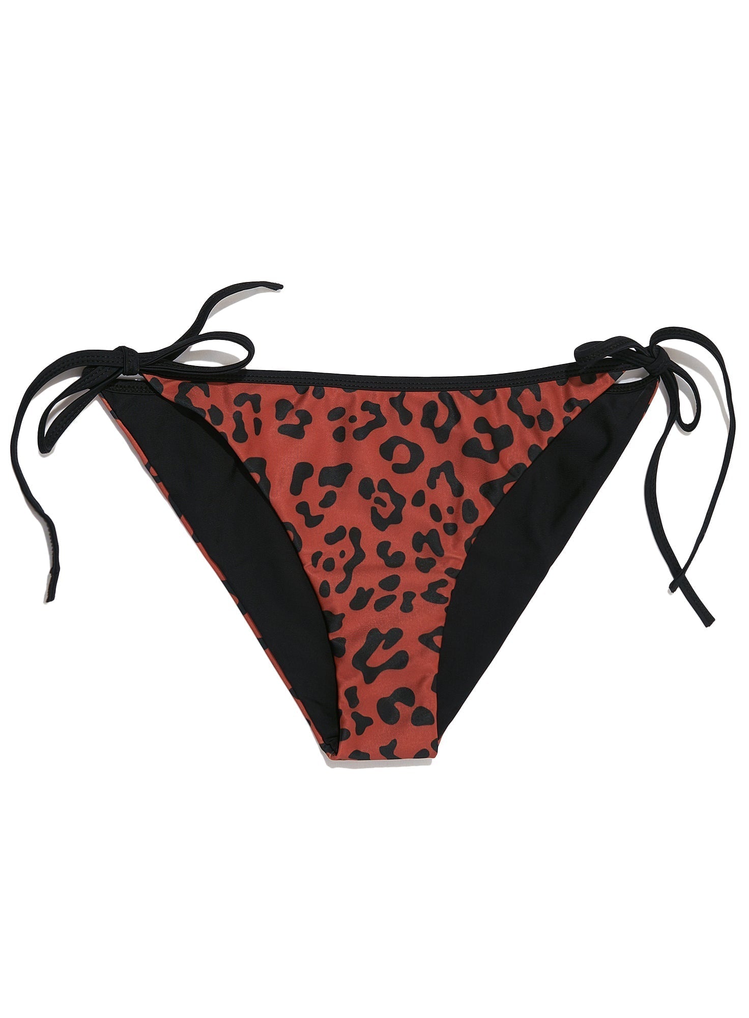 Savannah Black/Leopard Print Reversible Bikini Bottom-Yindi & Salt-stride