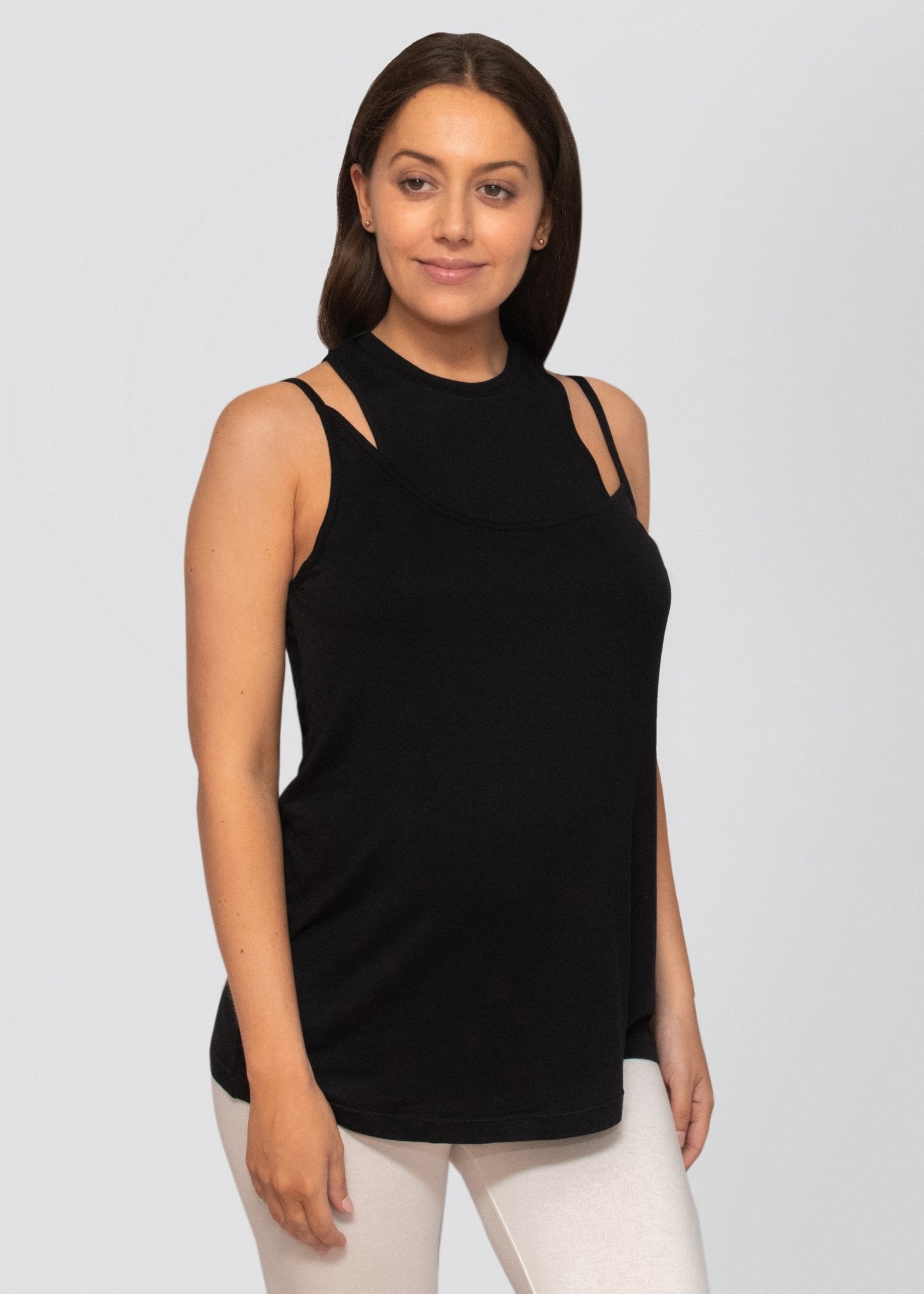 singlet - black-Úton Maternity-stride