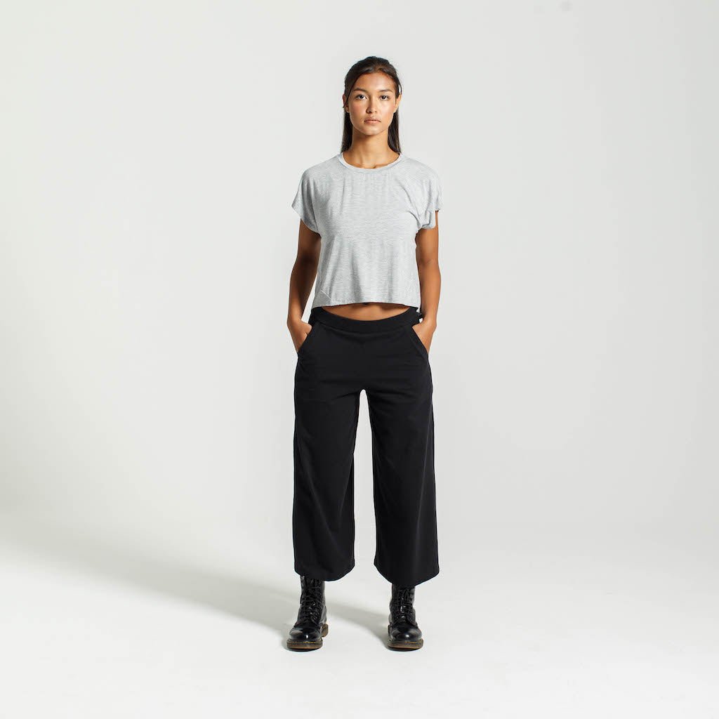 Slouch T-shirt | Grey Marle-Dorsu-stride