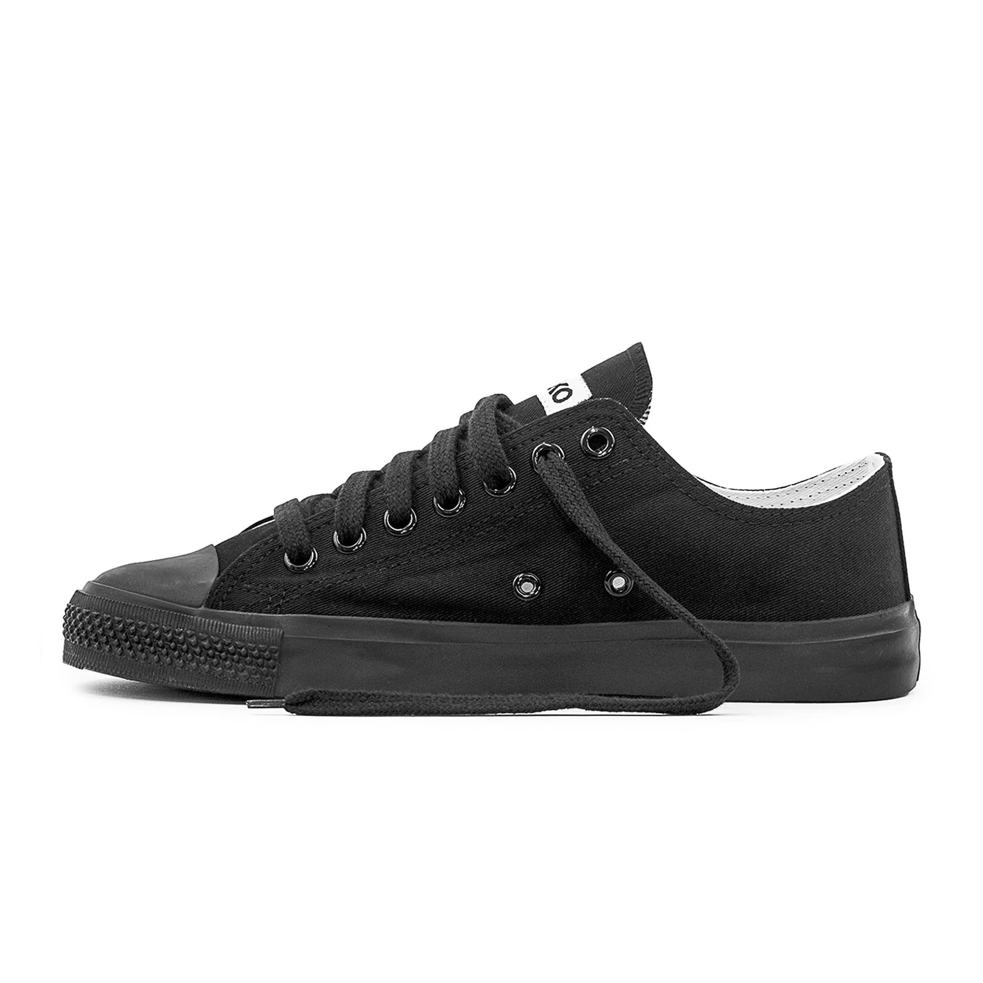 Sneakers Lowcuts All Black Organic Fairtrade-Etiko-stride