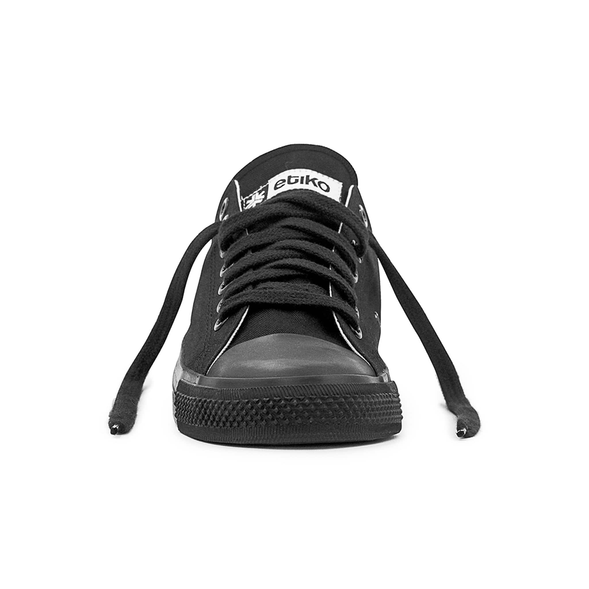 Sneakers Lowcuts All Black Organic Fairtrade-Etiko-stride