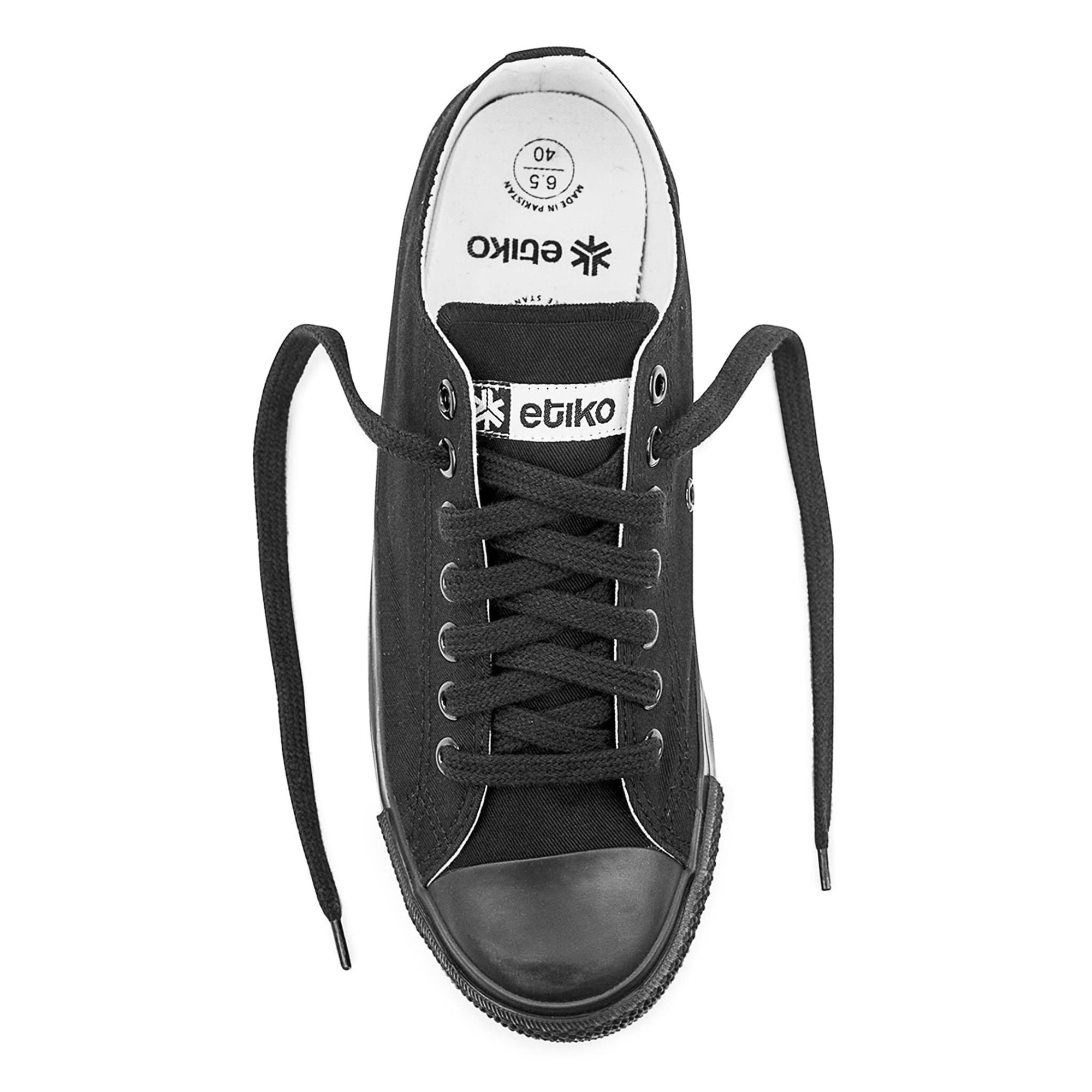 Sneakers Lowcuts All Black Organic Fairtrade-Etiko-stride