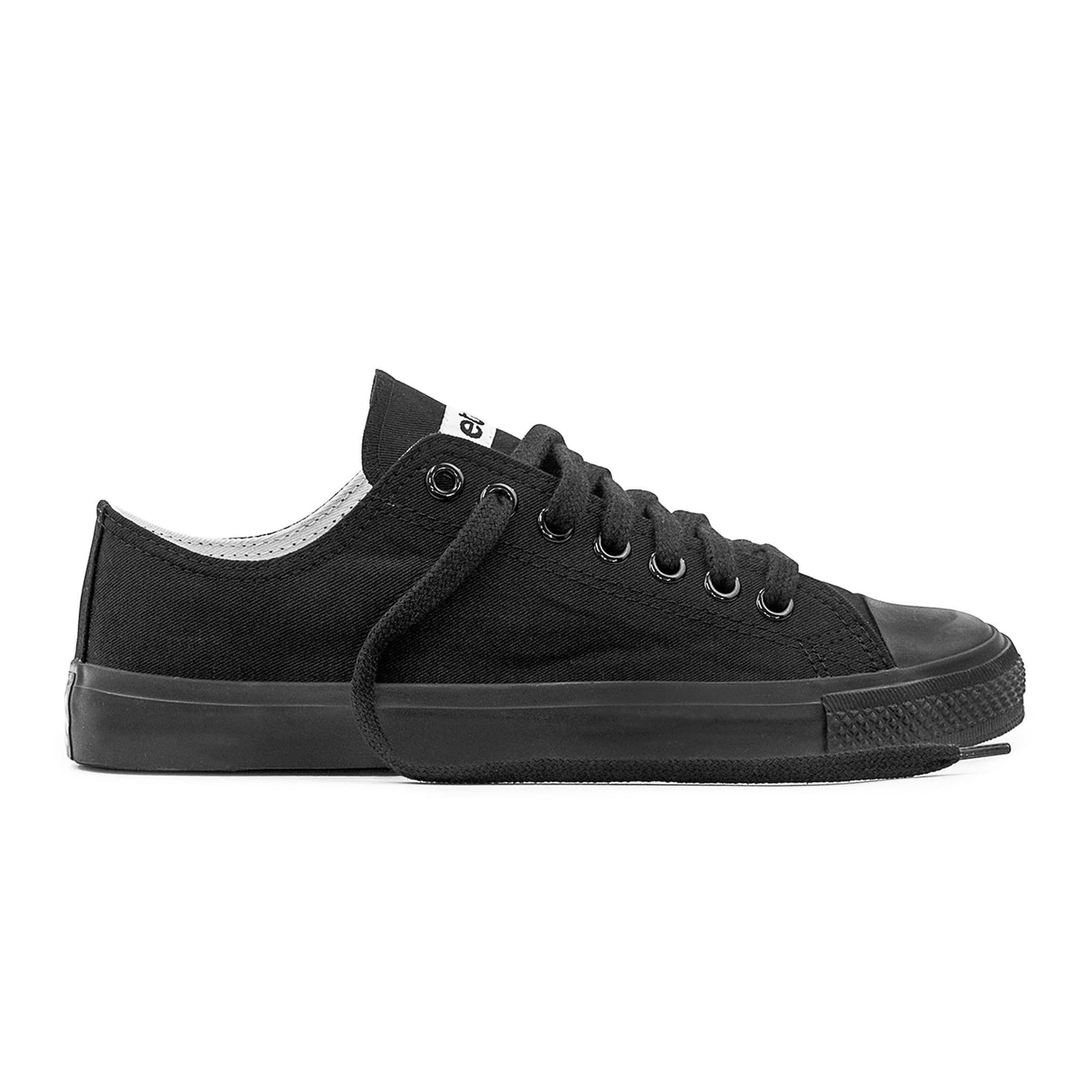 Sneakers Lowcuts All Black Organic Fairtrade-Etiko-stride