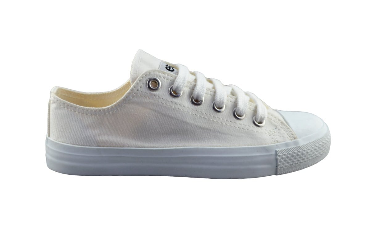 Sneakers Lowcuts All White Organic Fairtrade-Etiko-stride