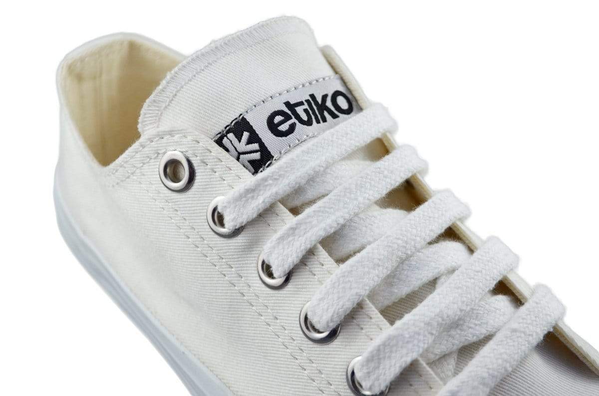 Sneakers Lowcuts All White Organic Fairtrade-Etiko-stride