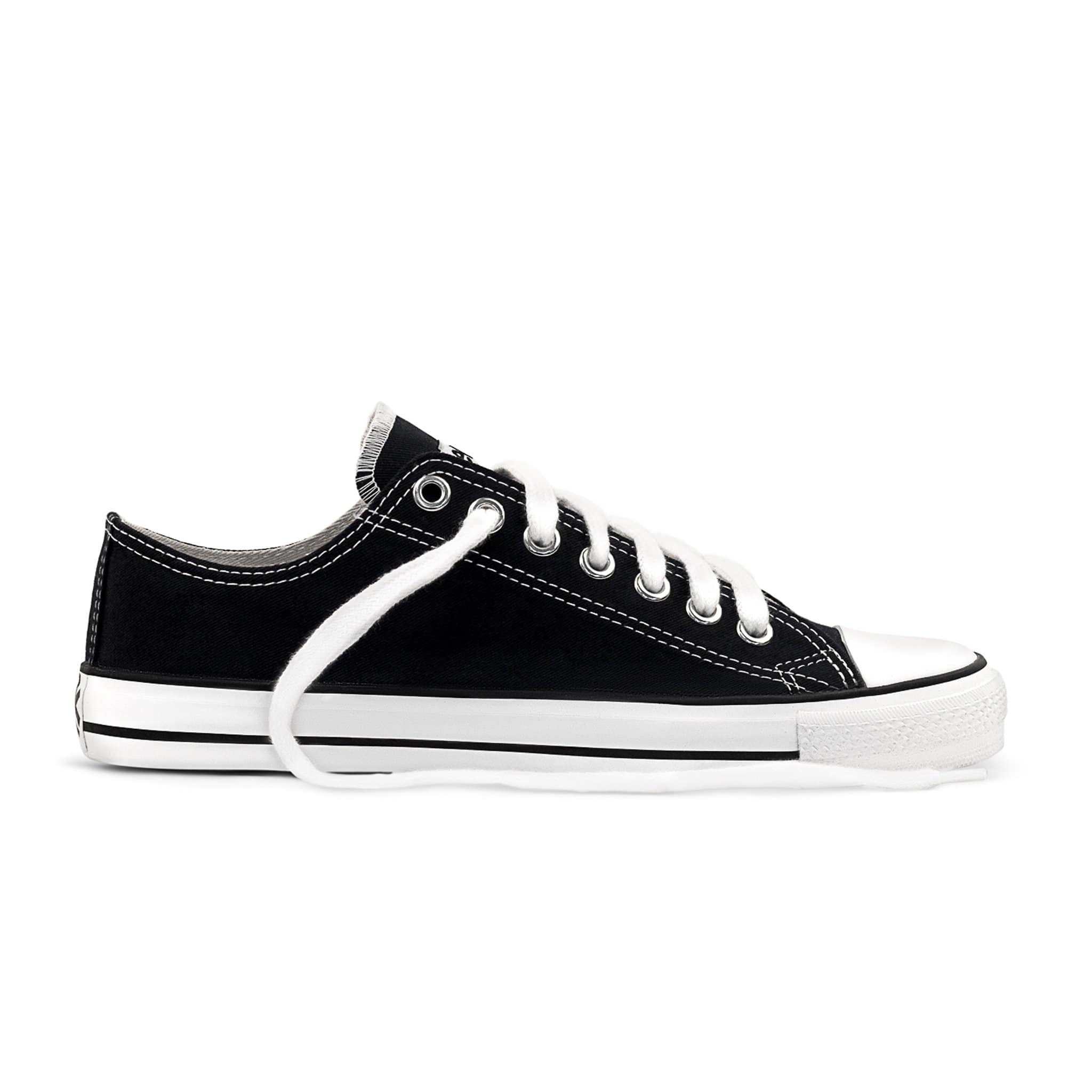 Sneakers Lowcuts Black & White Organic Fairtrade-Etiko-stride