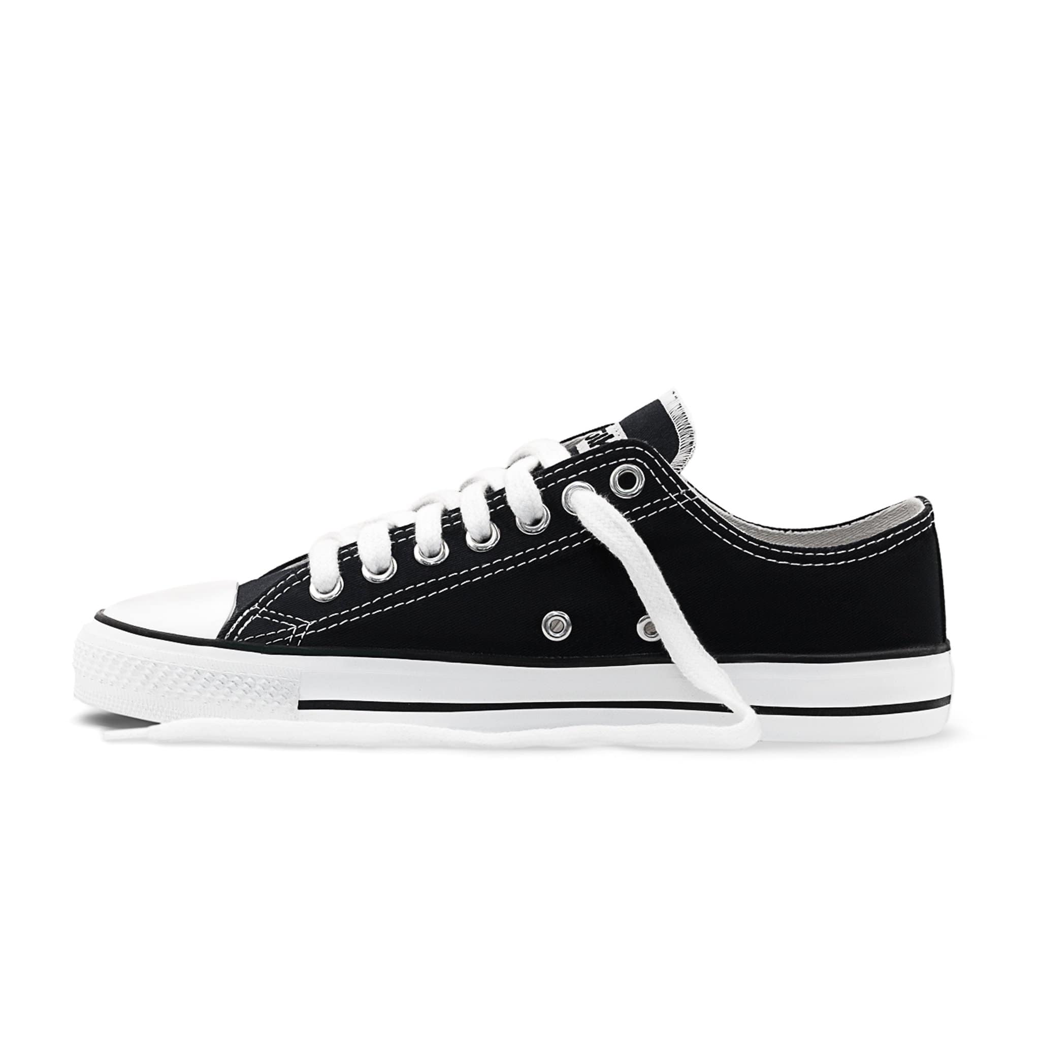 Sneakers Lowcuts Black & White Organic Fairtrade-Etiko-stride