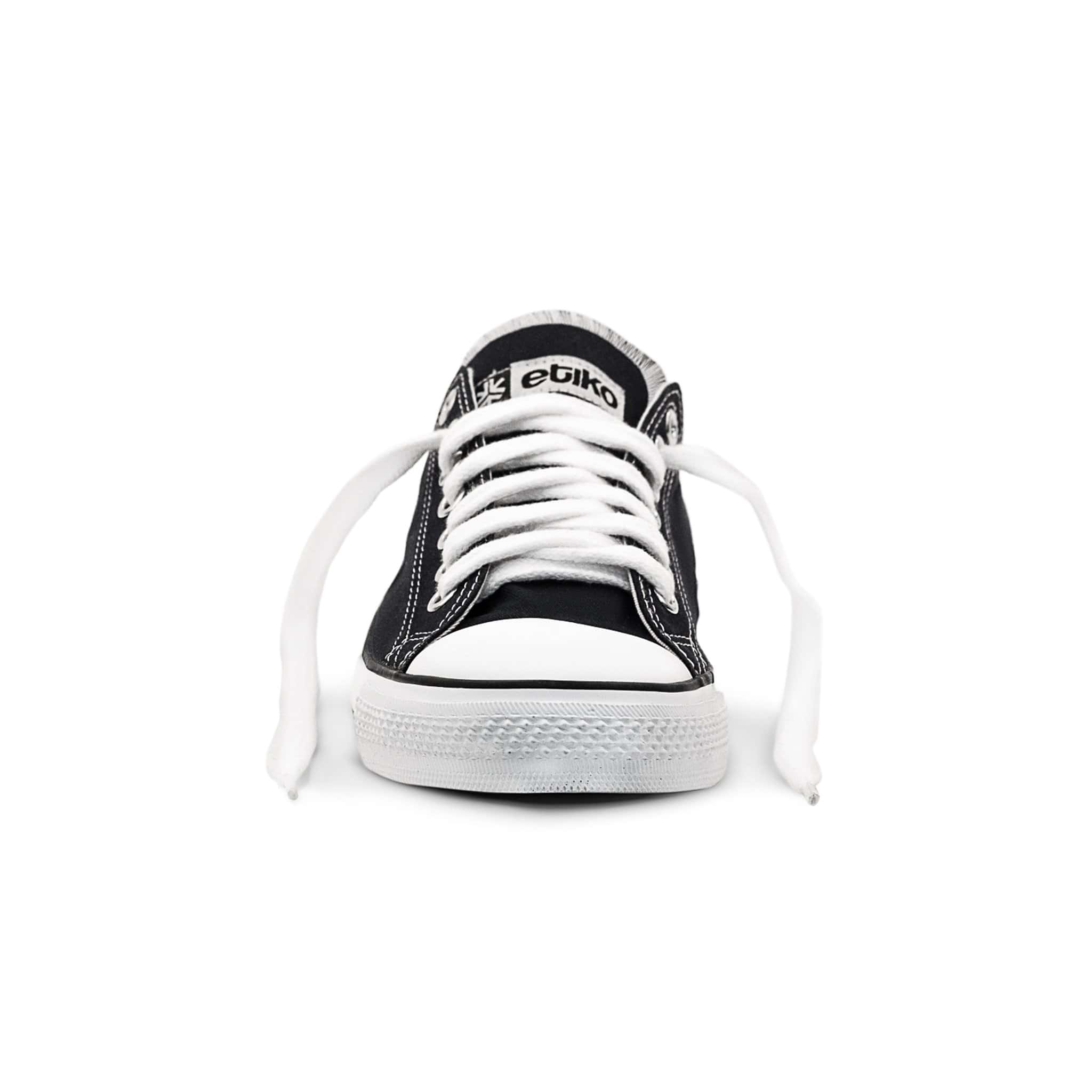 Sneakers Lowcuts Black & White Organic Fairtrade-Etiko-stride