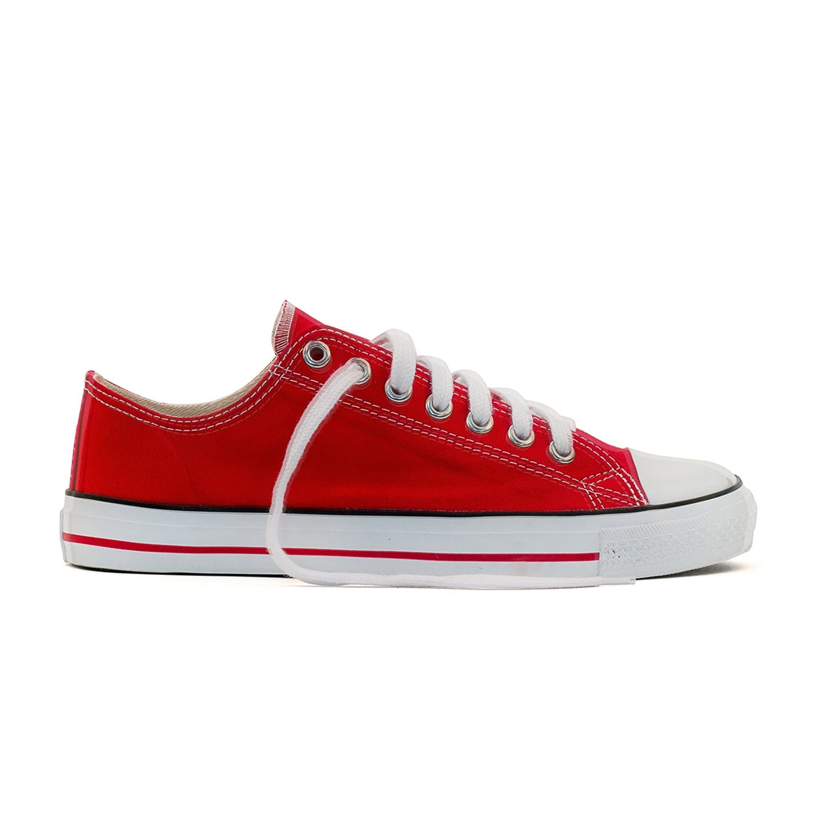 Sneakers Lowcuts Red Organic Fairtrade-Etiko-stride