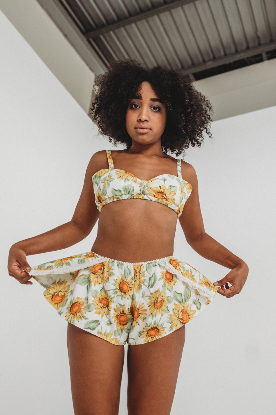 Sunflower French Knickers-Lazy Girl Lingerie-stride