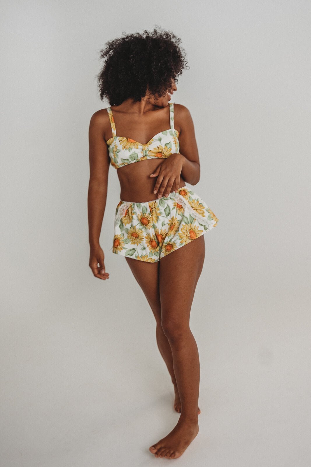 Sunflower French Knickers-Lazy Girl Lingerie-stride