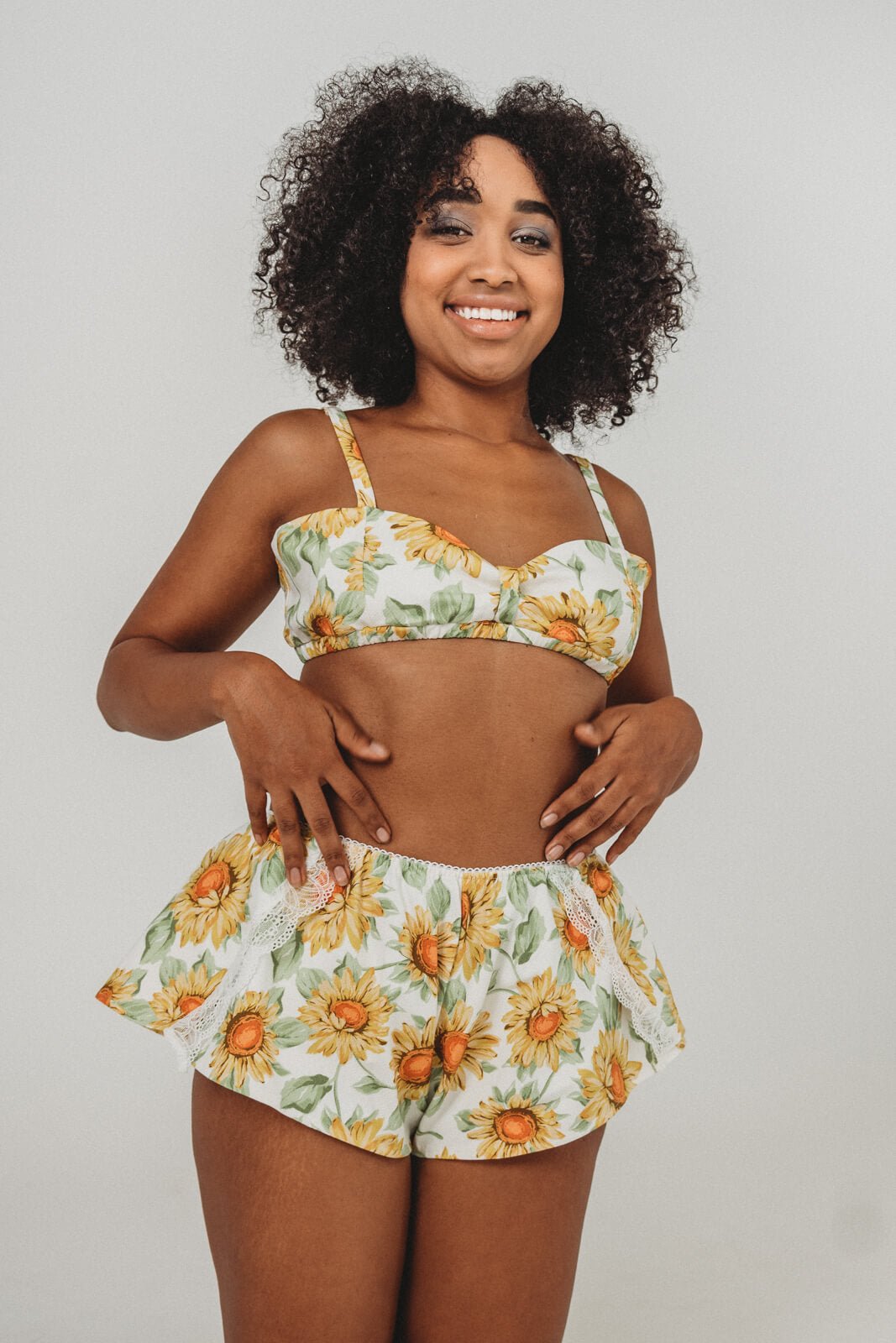 Sunflower French Knickers-Lazy Girl Lingerie-stride