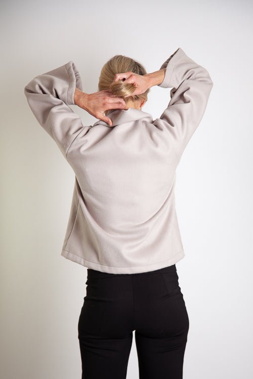Tahli Jumper Straight Sleeves - Rose Ecru Wool Melton-Scout The Label-stride