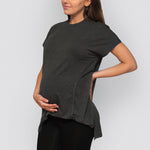 tee - charcoal-Úton Maternity-stride