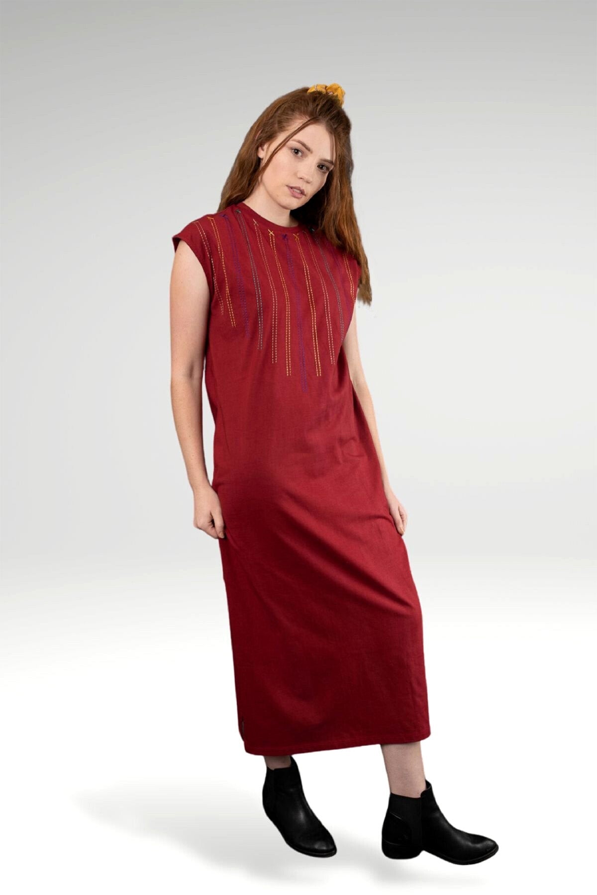 TERRA EMBROIDERED KNIT MAXI DRESS-Zoha-stride