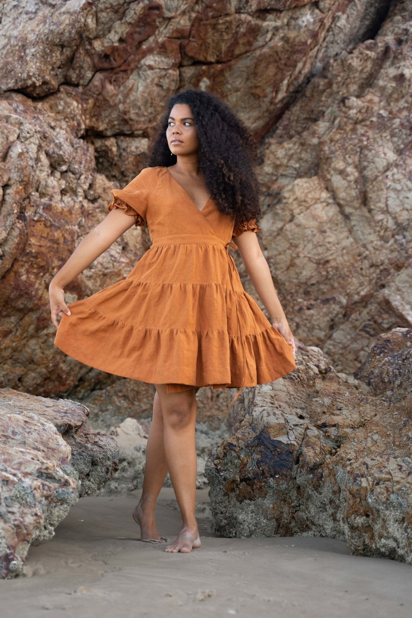 The Bodhi Dress - Terracotta-Luna + Sun-stride