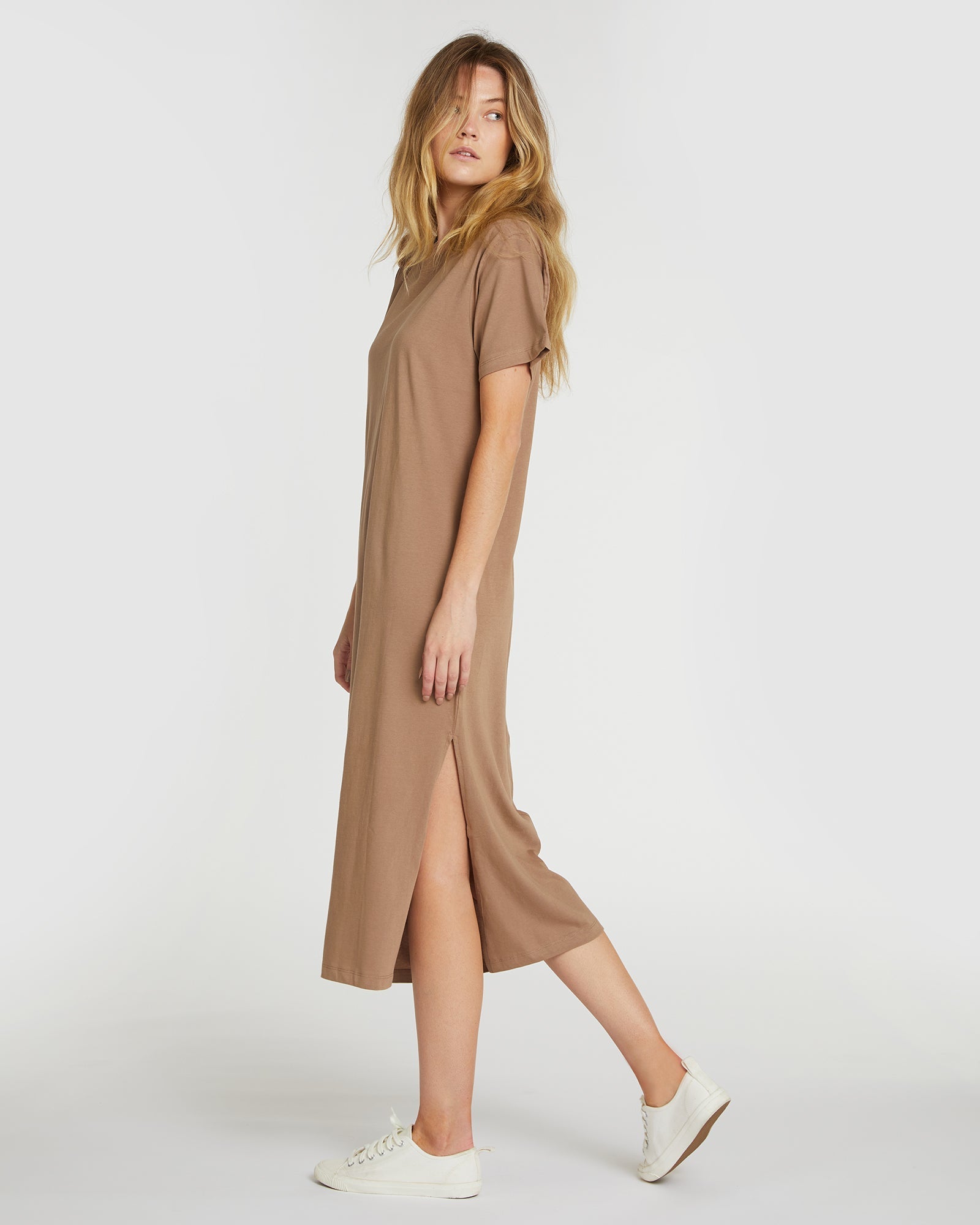 The Boxy Tee Dress | Caribou-Cloth & Co-stride