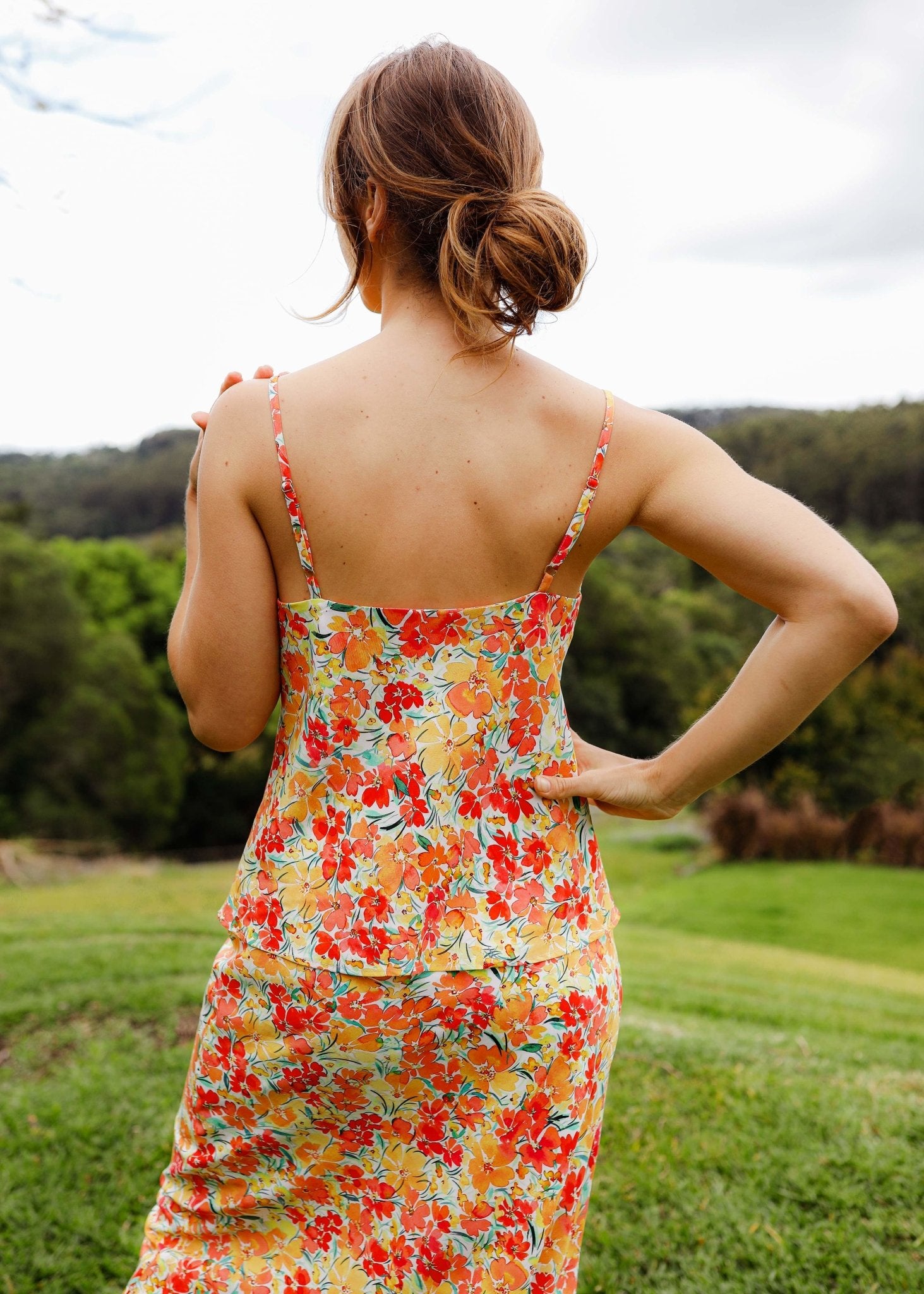 The Flora Cowl Cami Bloom-Tasi Travels-stride