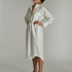 The Hemp Long Shirt Dress | White-Cloth & Co-stride
