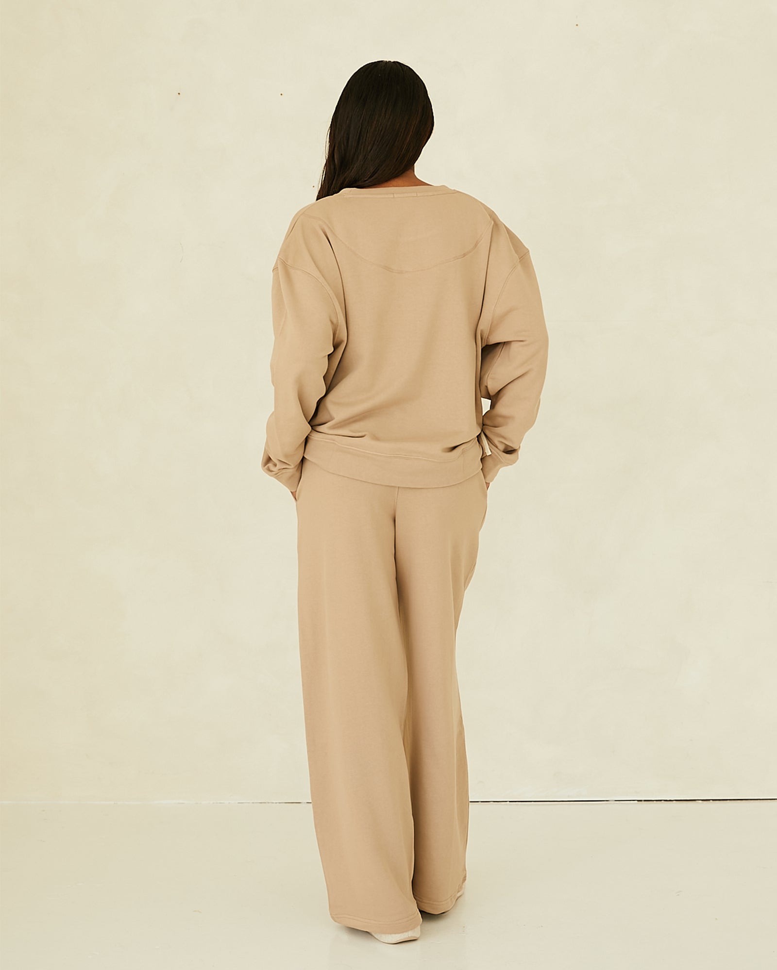 The Light Terry Pants | Latte-Cloth & Co-stride