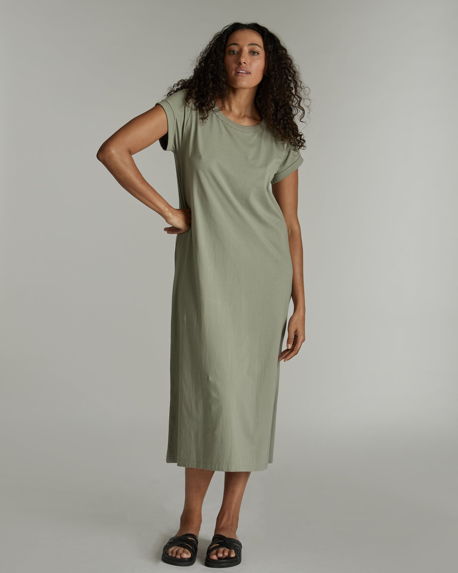 The Long Tee Dress | Thyme-Cloth & Co-stride