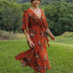 The Lost Wrap Dress Native Floral-Tasi Travels-stride