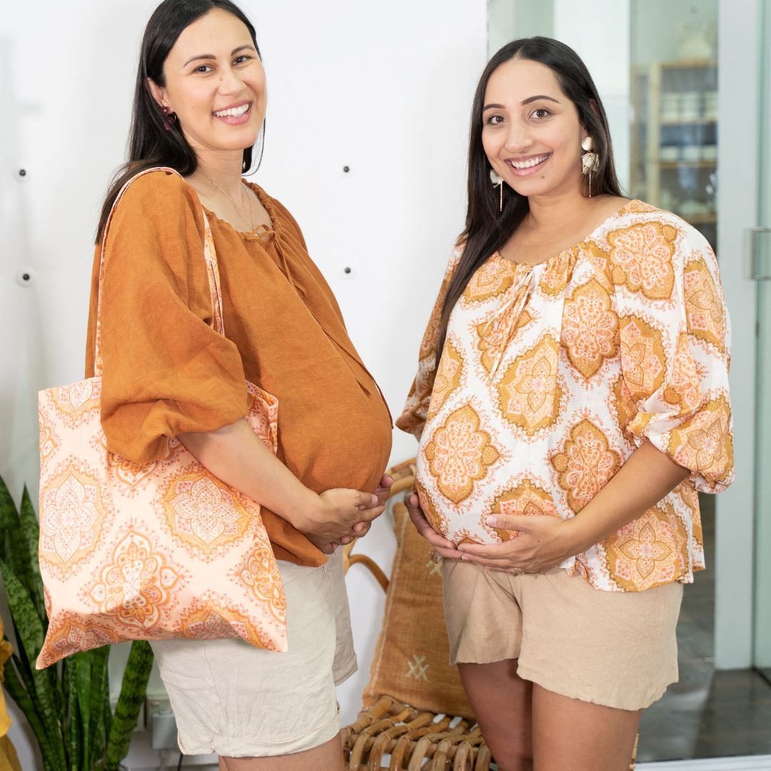 The Shanti Blouse - Beige-Luna + Sun-stride