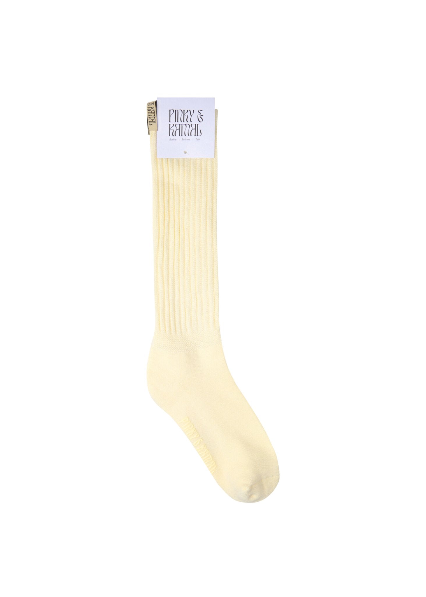 The Slouchy Sock - Cream Lemon-Pinky & Kamal-stride