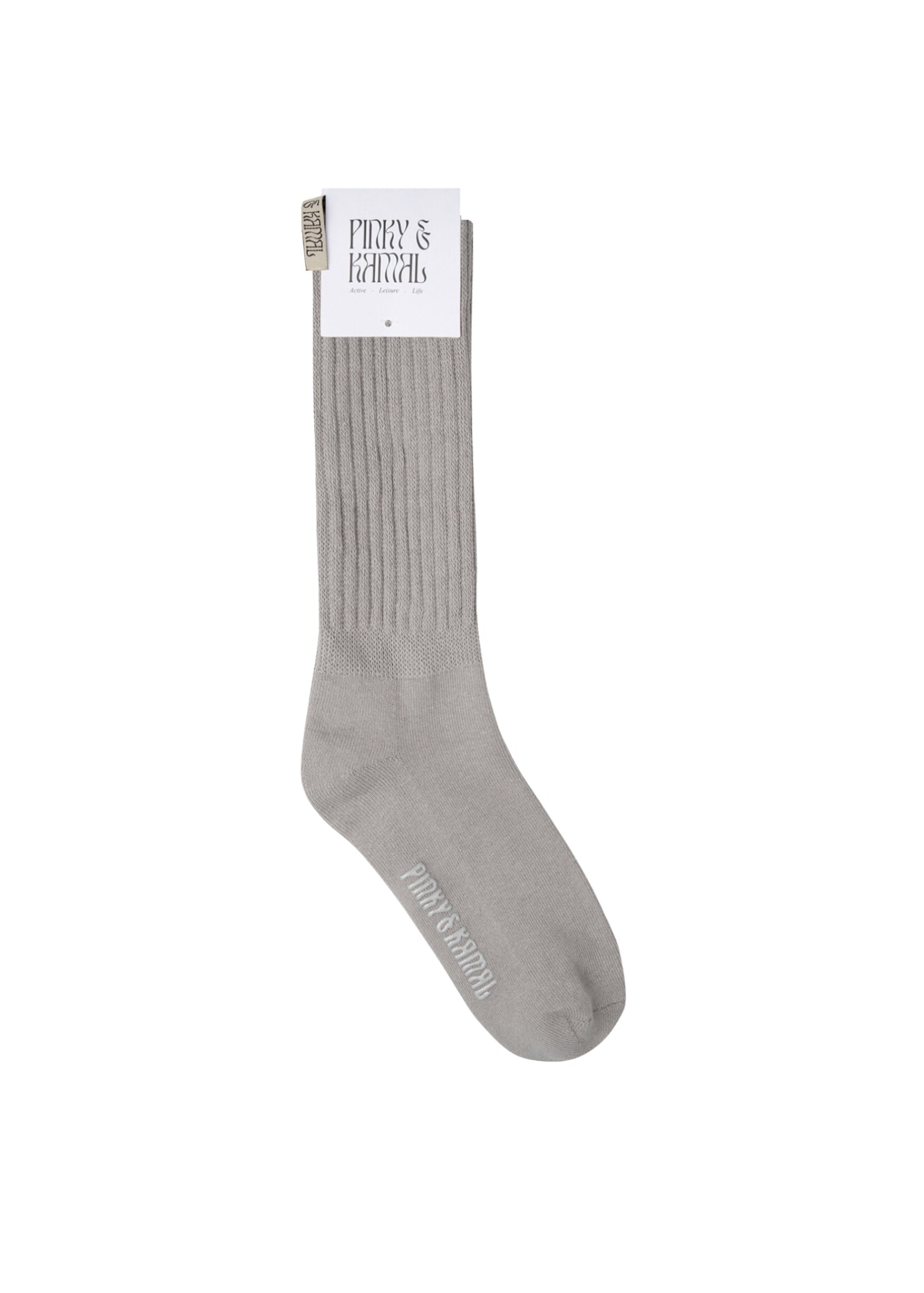 The Slouchy Sock LITE - Dove Grey-Pinky & Kamal-stride