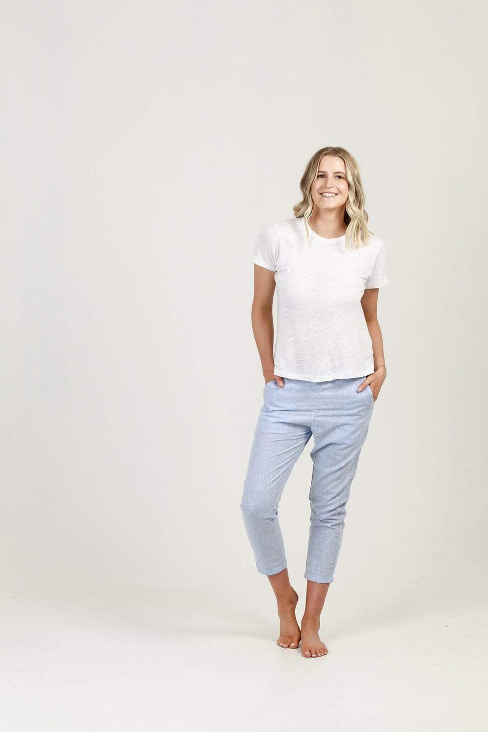The Wilma Pants - Chambray-Findlay-stride