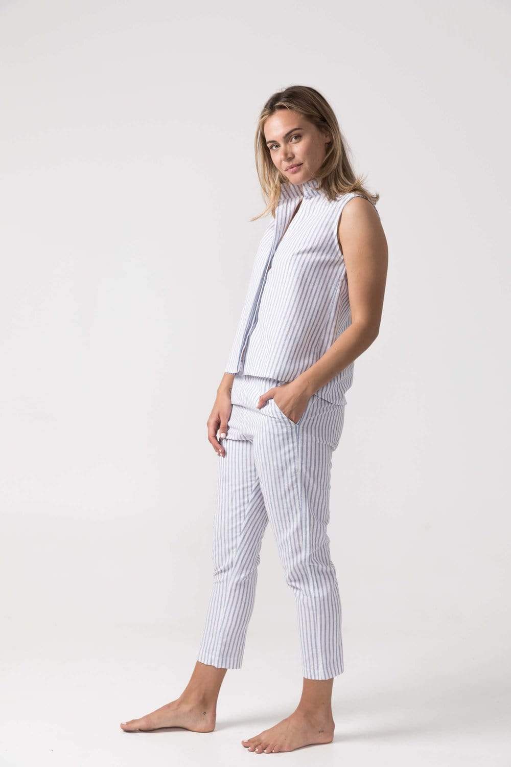 The Wilma Pyjama Set- Stripe-Findlay-stride