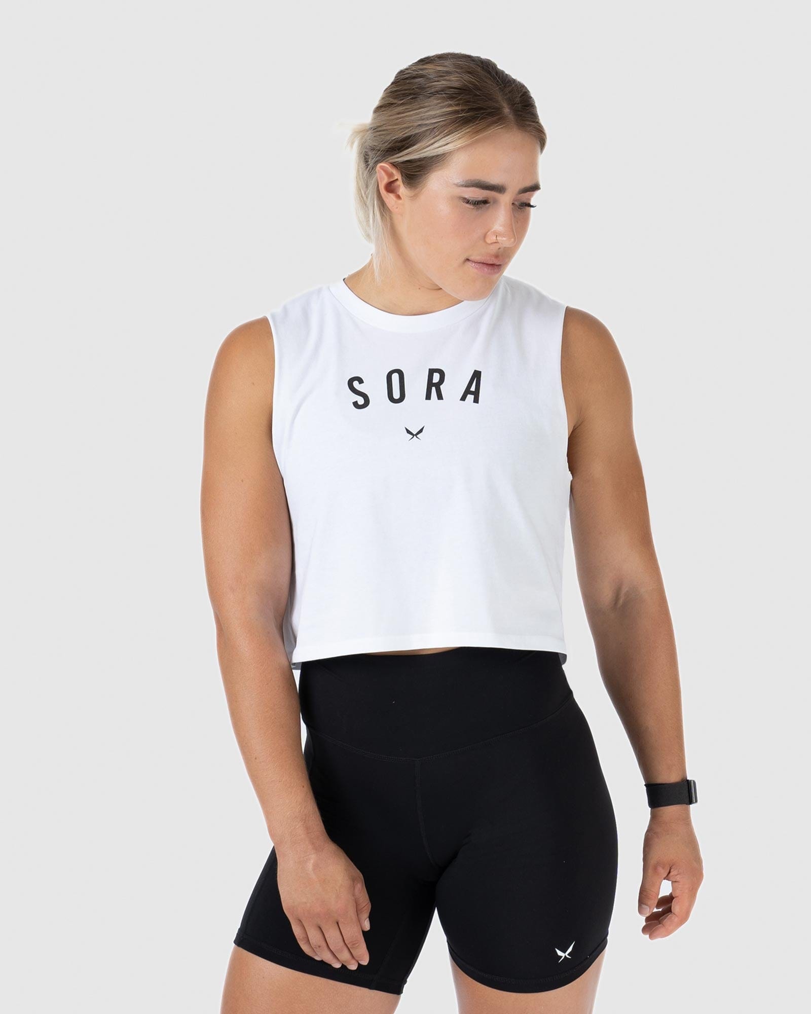 Trademark Cropped Tank- White-Sora-stride
