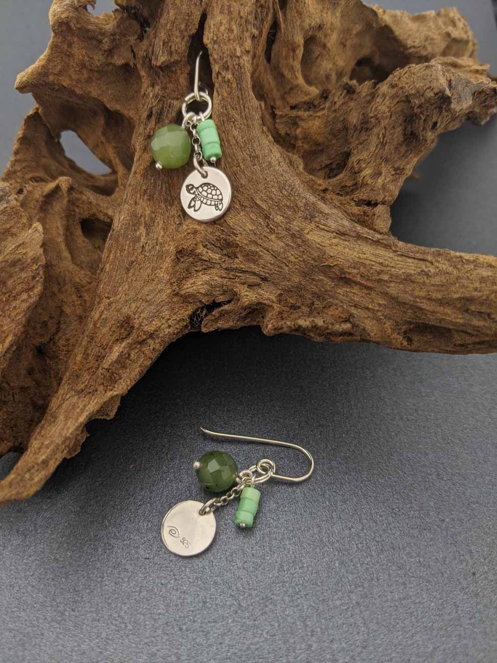 UNDER THE SEA - cluster earrings Sea Turtle-Erin K Jewellery-stride