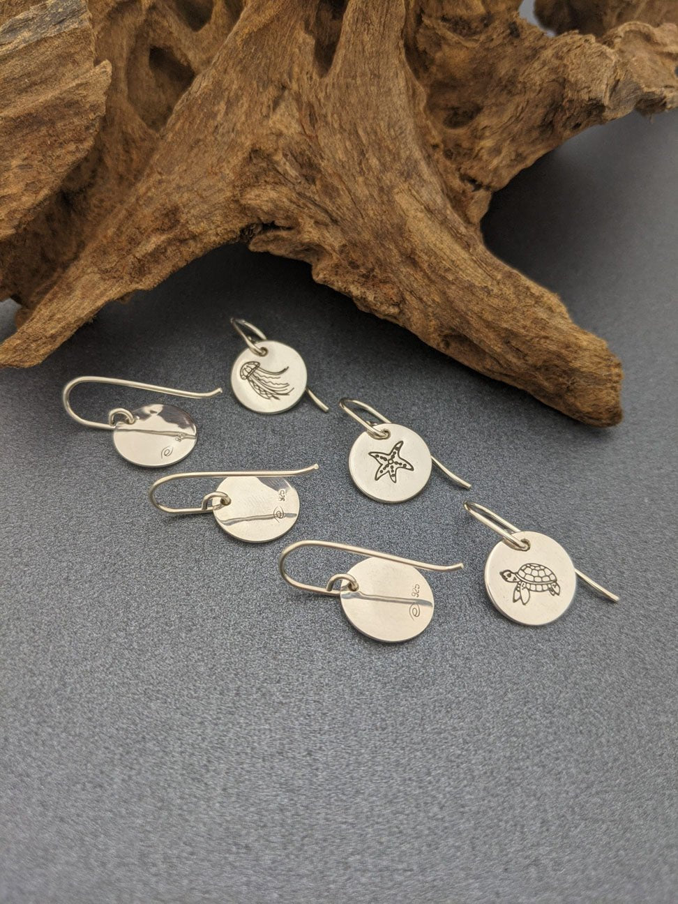 UNDER THE SEA - disc earrings-Erin K Jewellery-stride